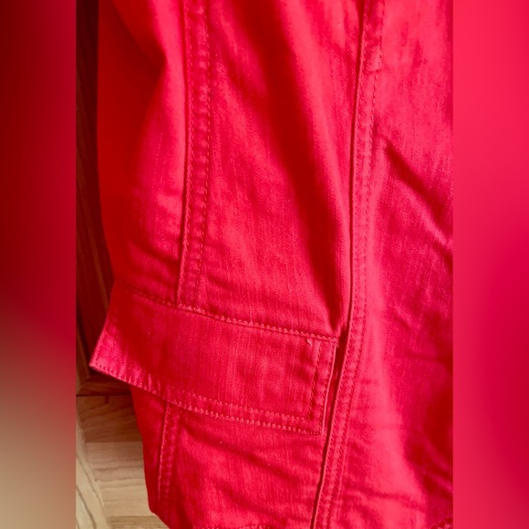 Talbot’s Stretch Women’s Red Blazer Jacket Button Front Cotton Size 10 Classic - Picture 6 of 12